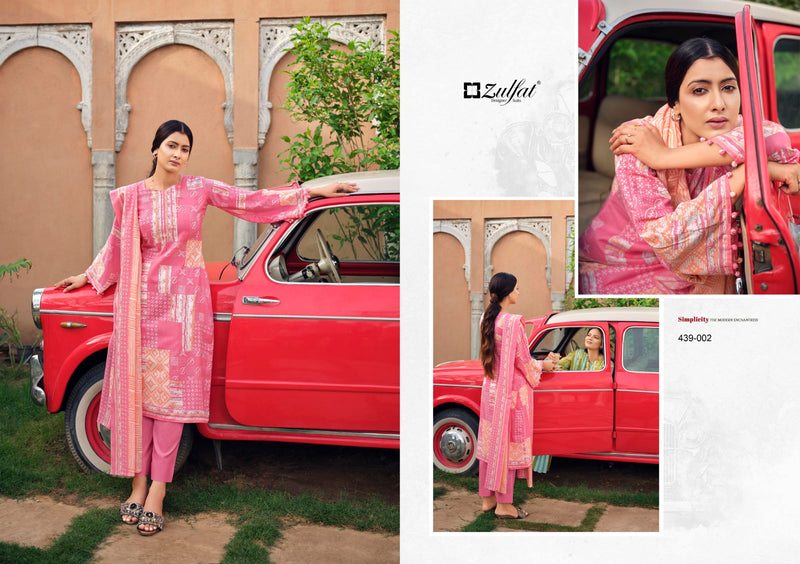Zulfat Anurika Pure Cotton With Printed Work Stylish Designer Casual Look Fancy Salwar Kameez