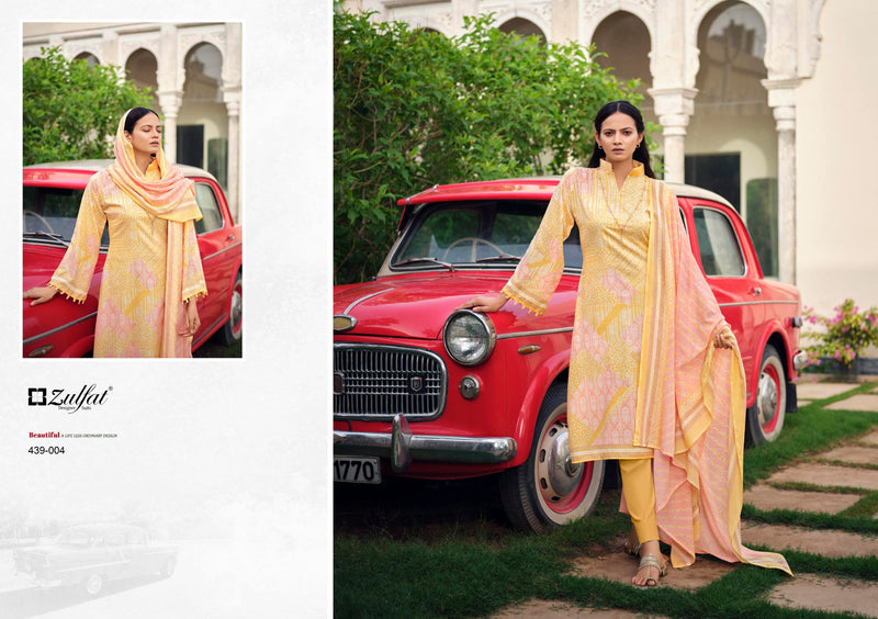 Zulfat Anurika Pure Cotton With Printed Work Stylish Designer Casual Look Fancy Salwar Kameez