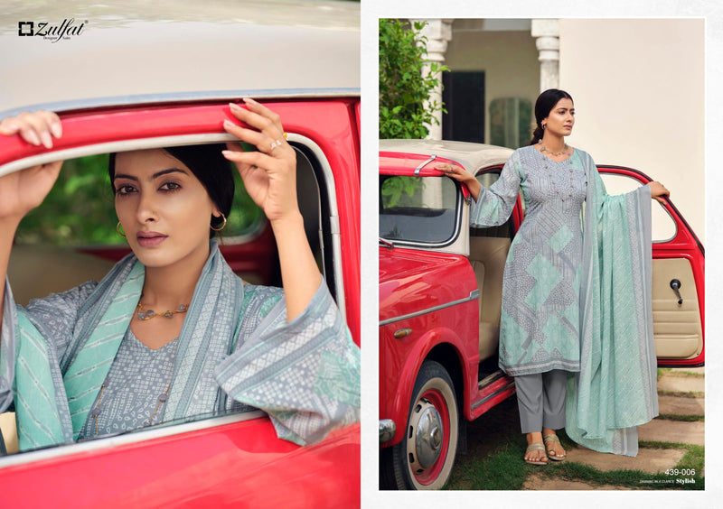Zulfat Anurika Pure Cotton With Printed Work Stylish Designer Casual Look Fancy Salwar Kameez