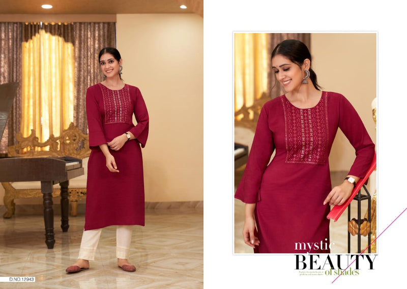 Kalaroop Kajree Fashion Avanti Parampara Silk Exclussive Collections Of Fancy Party Wear Kurtis