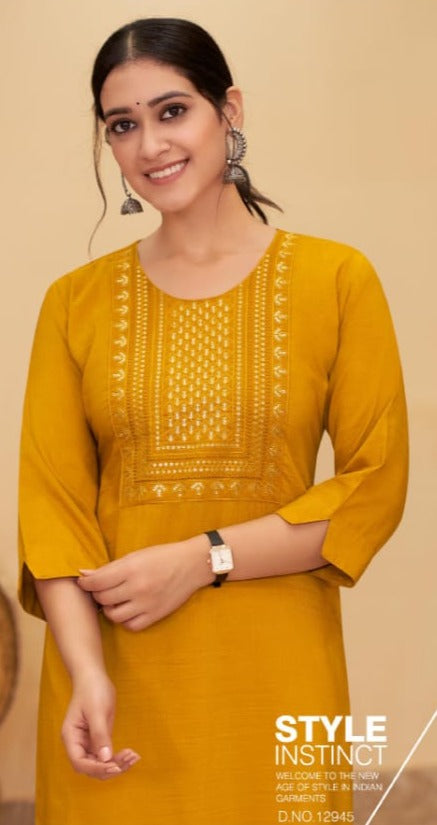 Kalaroop Kajree Fashion Avanti Parampara Silk Exclussive Collections Of Fancy Party Wear Kurtis