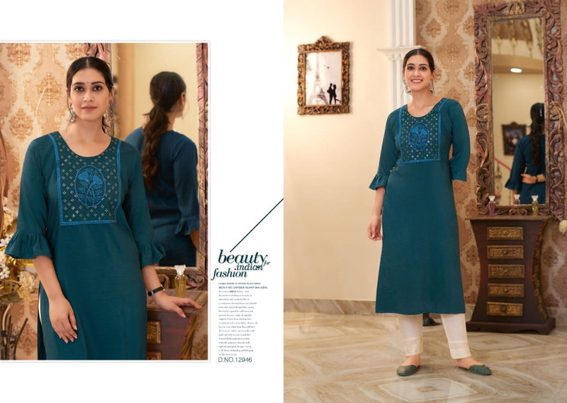 Kalaroop Kajree Fashion Avanti Parampara Silk Exclussive Collections Of Fancy Party Wear Kurtis