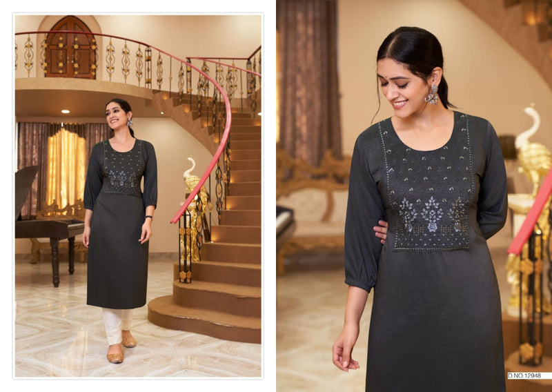 Kalaroop Kajree Fashion Avanti Parampara Silk Exclussive Collections Of Fancy Party Wear Kurtis