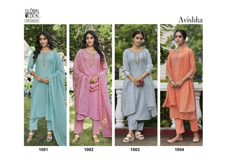 Global Avishka Muslin With Fancy Embroidery Work Stylish Designer Casual Look Kurti