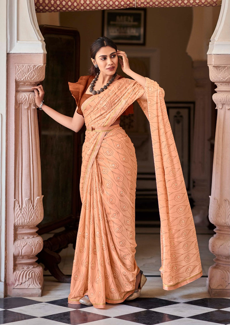 Kashvi Creation Aayushi Moss Fancy Stylish Festive Wear Sarees With Beautiful Colors