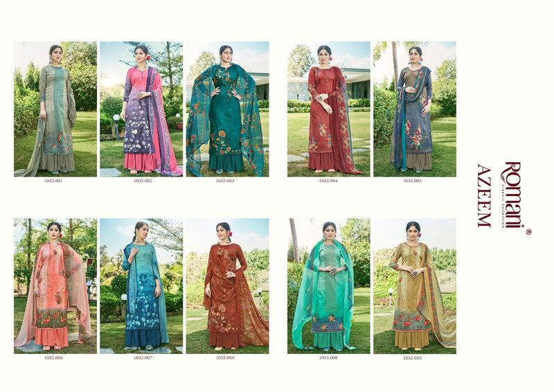Romani Azeem Jam Cotton Digital Printed Festive Wear Salwar Kameez