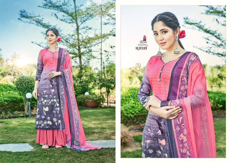 Romani Azeem Jam Cotton Digital Printed Festive Wear Salwar Kameez