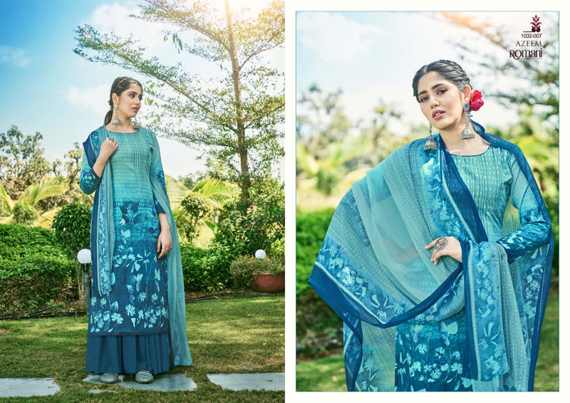 Romani Azeem Jam Cotton Digital Printed Festive Wear Salwar Kameez