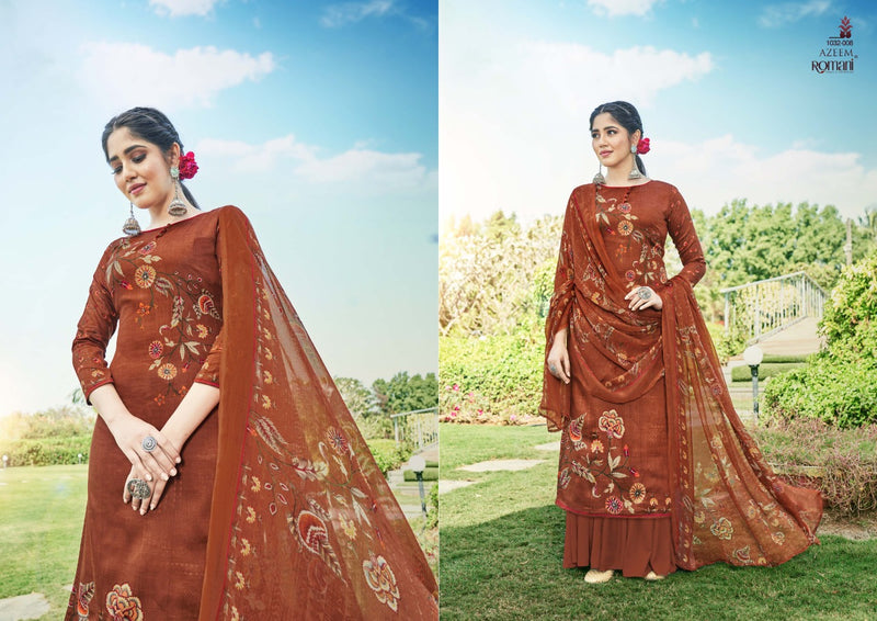 Romani Azeem Jam Cotton Digital Printed Festive Wear Salwar Kameez