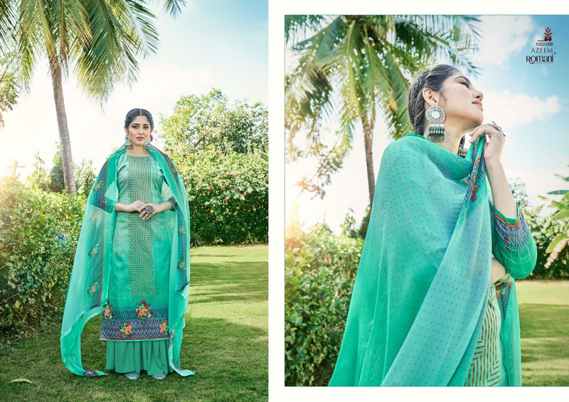 Romani Azeem Jam Cotton Digital Printed Festive Wear Salwar Kameez