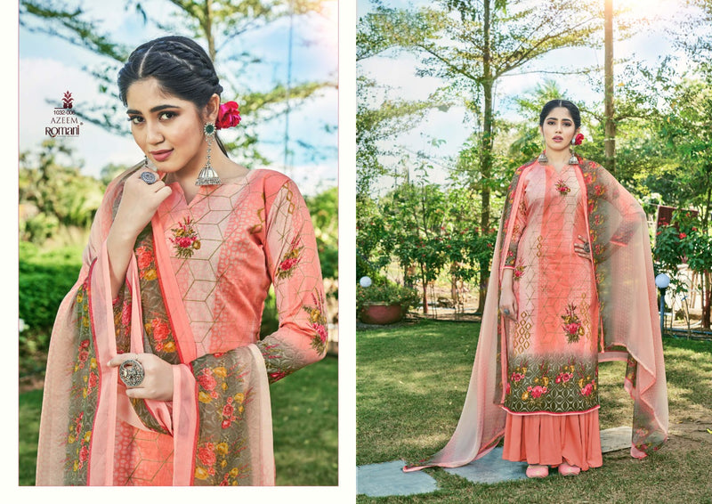 Romani Azeem Jam Cotton Digital Printed Festive Wear Salwar Kameez