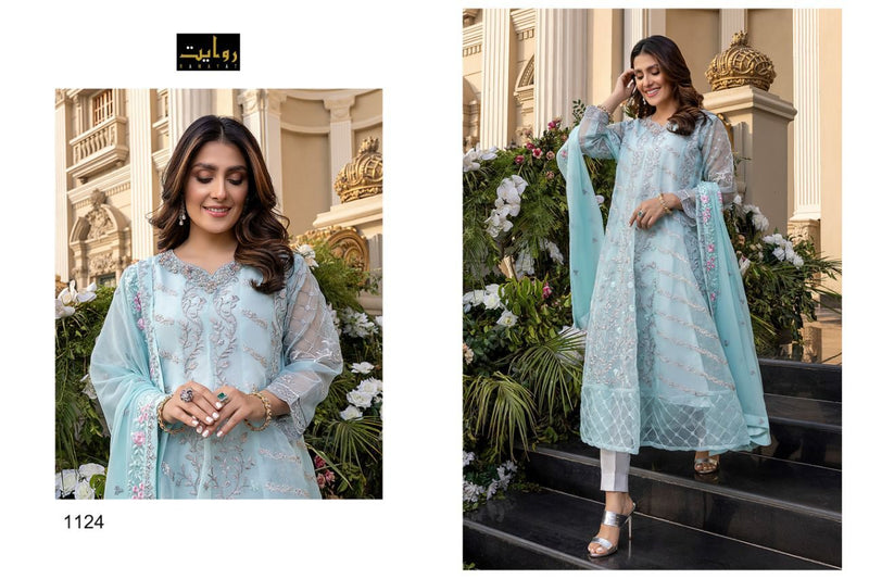 Rawayat Azure Vol 1 Butterfly Net With Fancy Work Stylish Designer Party Wear Salwar Kameez