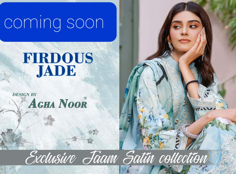 Agha Noor Firdous Jade Jam Satin Cotton Print Casual Wear Salwar Kameez
