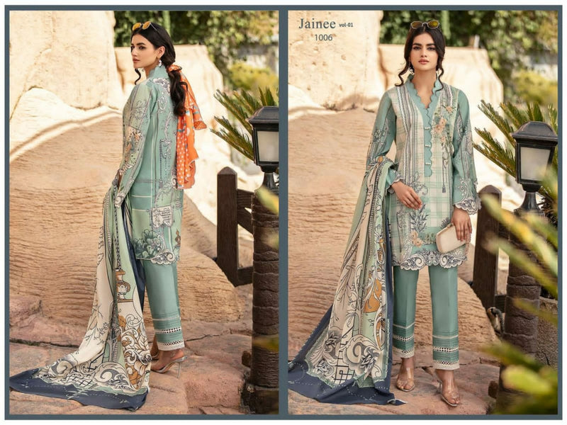 Agha Noor Jainee Vol 1 Lawn Cotton Karachi Printed Casual Wear Suit