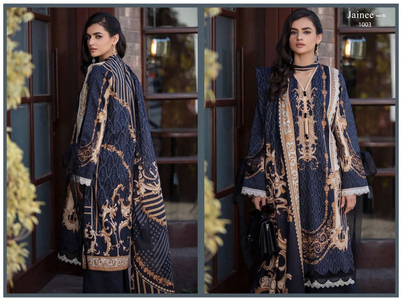 Agha Noor Jainee Vol 1 Lawn Cotton Karachi Printed Casual Wear Suit