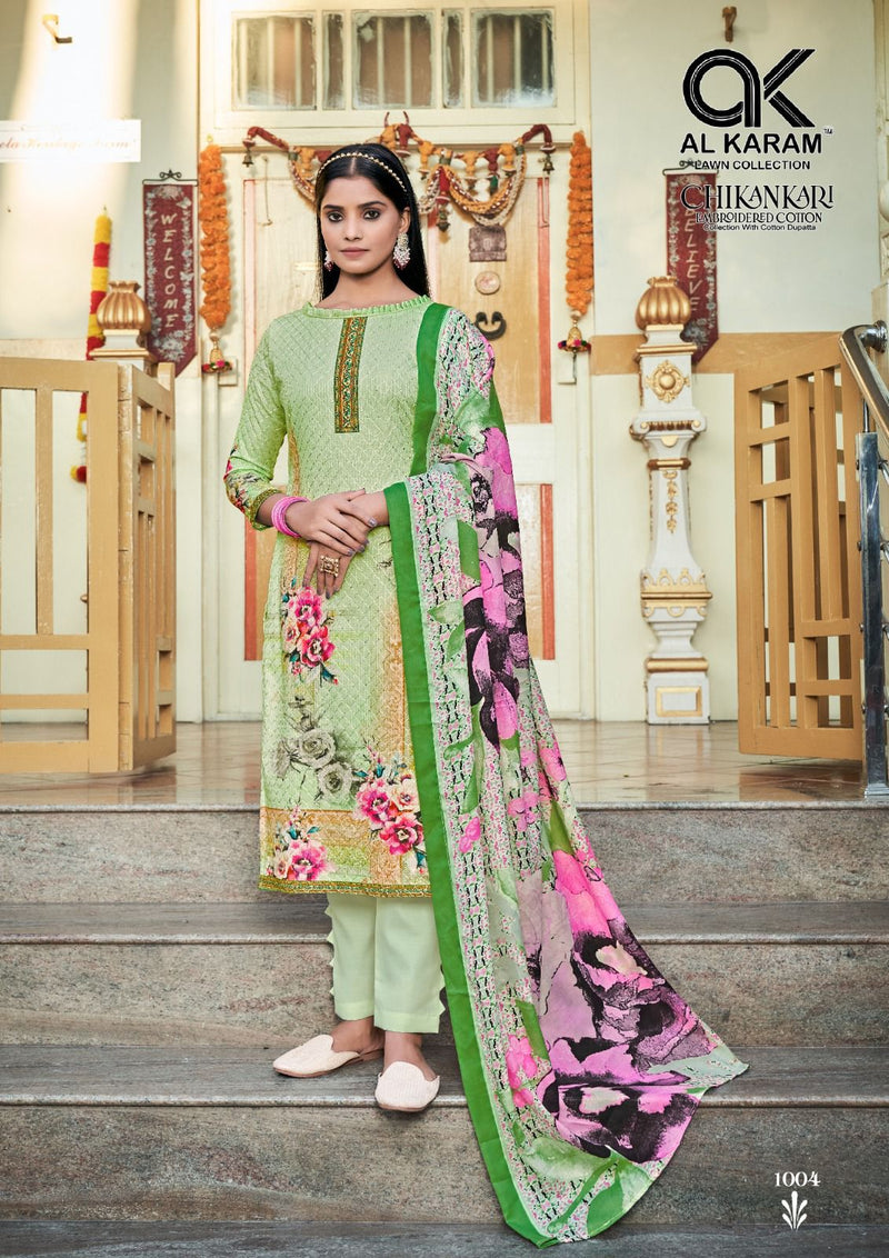 Al Karam Chikankari Embroidered Collection With Self Embroidery Work Salwar Suit