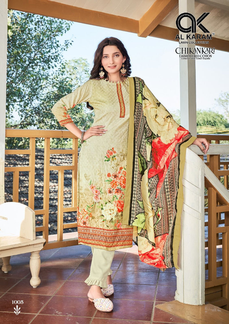Al Karam Chikankari Embroidered Collection With Self Embroidery Work Salwar Suit