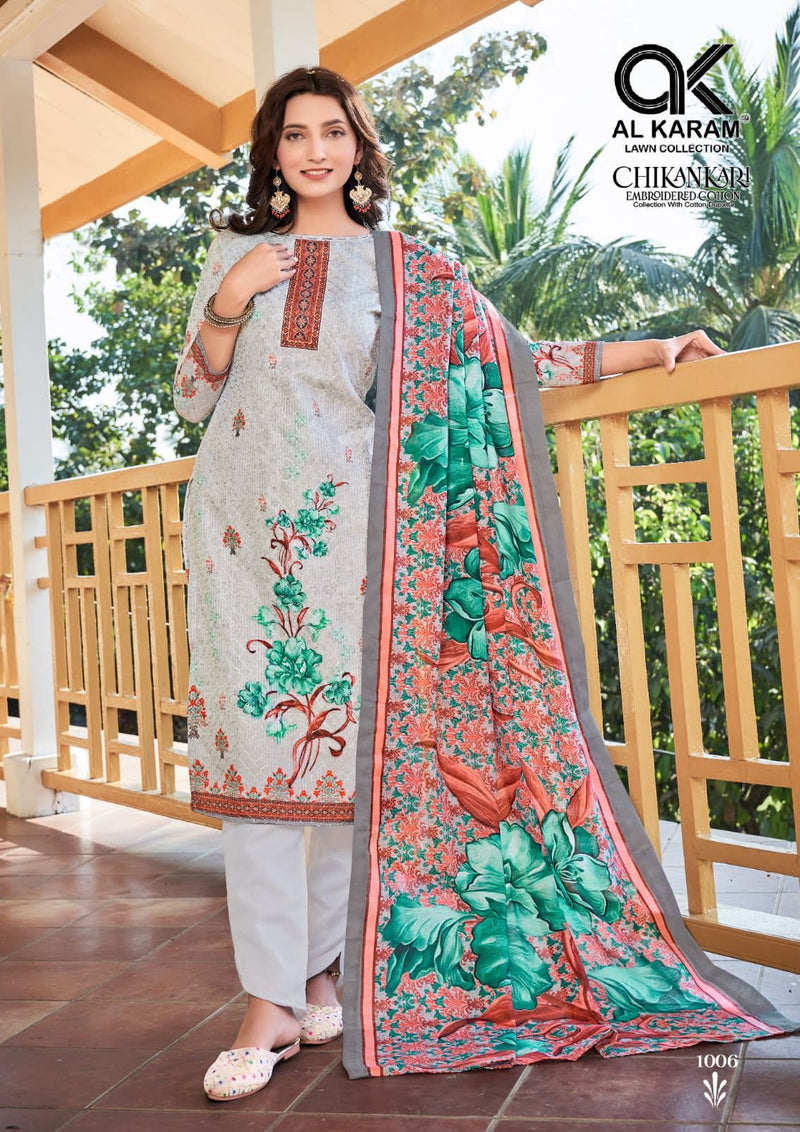 Al Karam Chikankari Embroidered Collection With Self Embroidery Work Salwar Suit