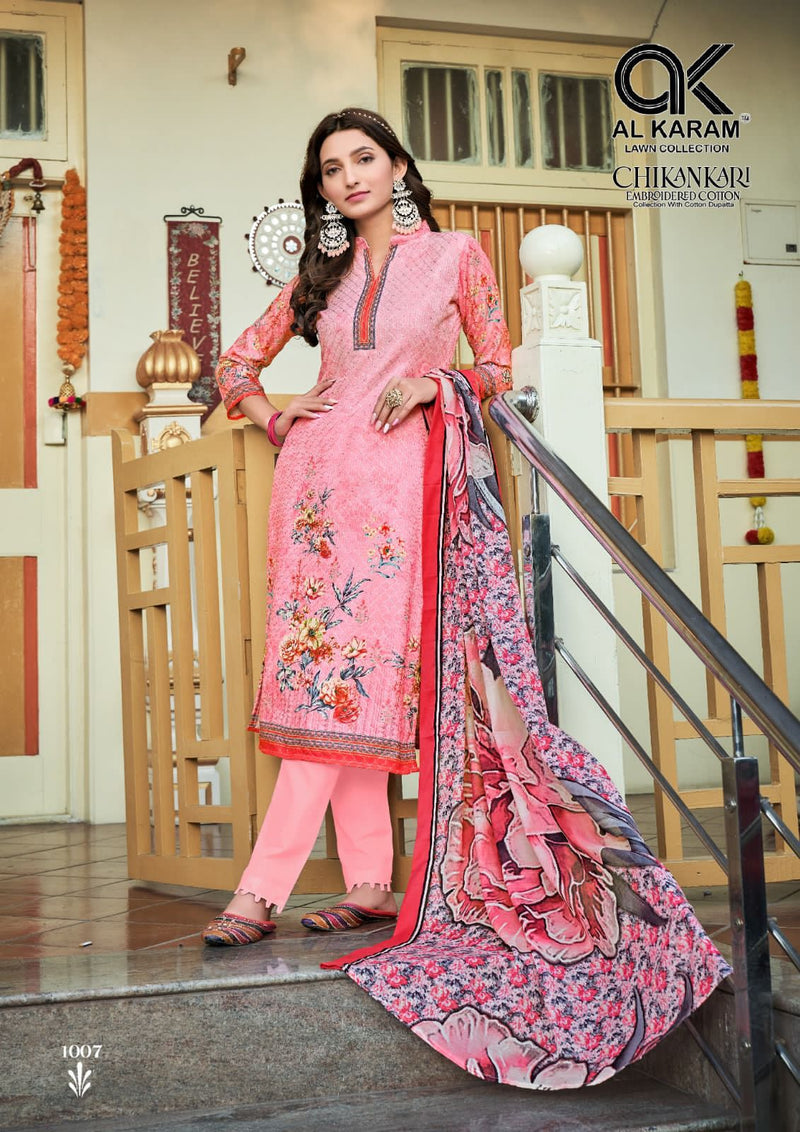 Al Karam Chikankari Embroidered Collection With Self Embroidery Work Salwar Suit