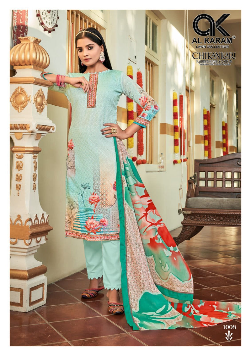 Al Karam Chikankari Embroidered Collection With Self Embroidery Work Salwar Suit