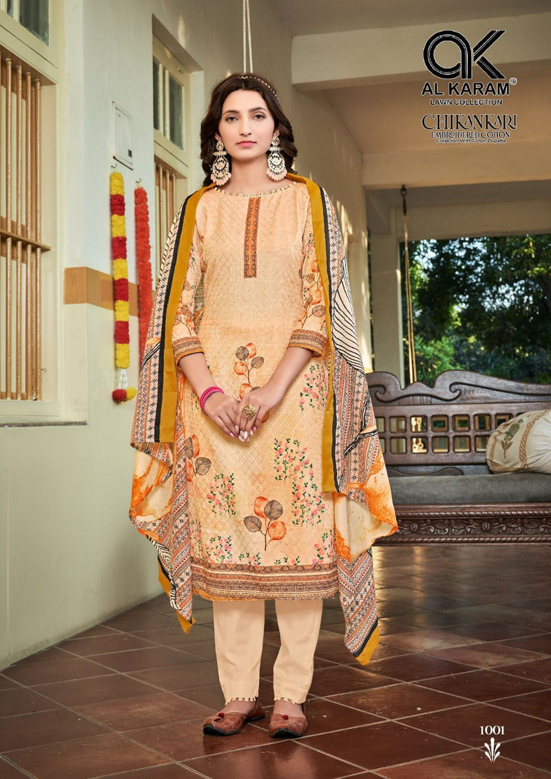 Al Karam Chikankari Embroidered Collection With Self Embroidery Work Salwar Suit