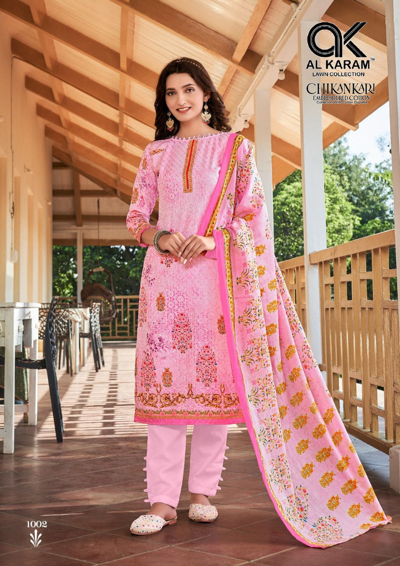 Al Karam Chikankari Embroidered Collection With Self Embroidery Work Salwar Suit