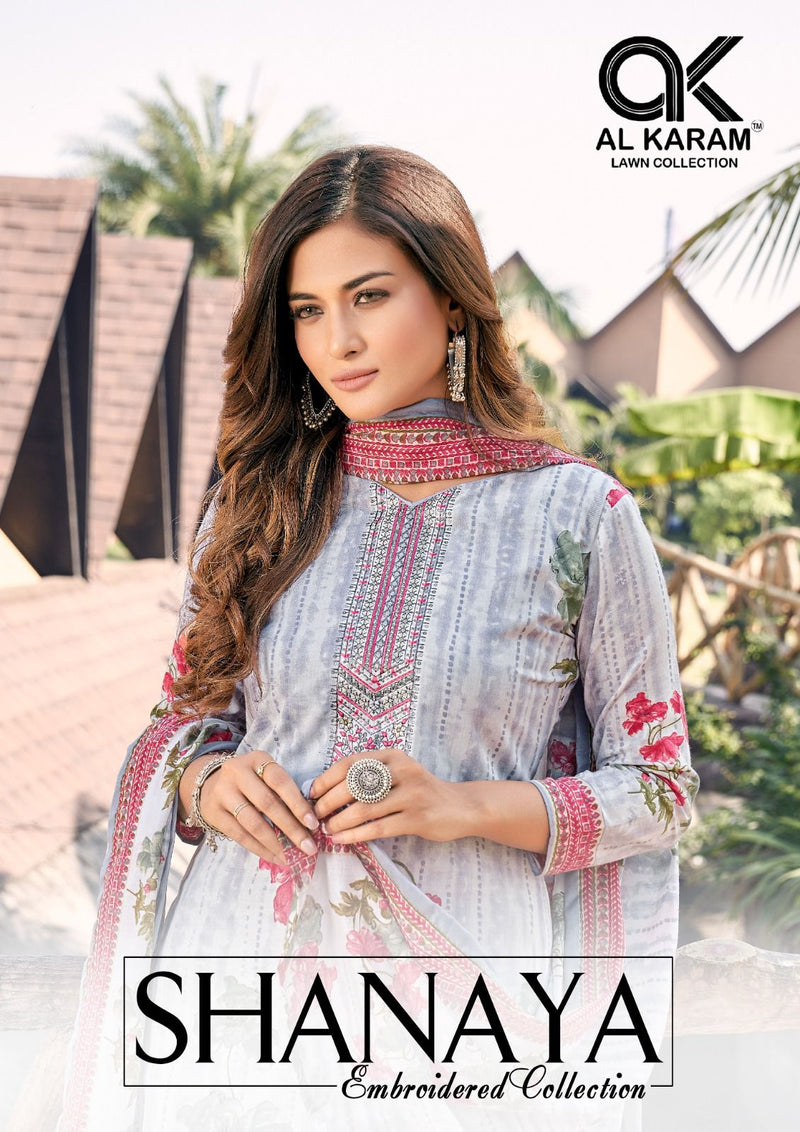 Al Karam Shanaya Embroidered Collection With Neck Embroidery Work Salwar Suit