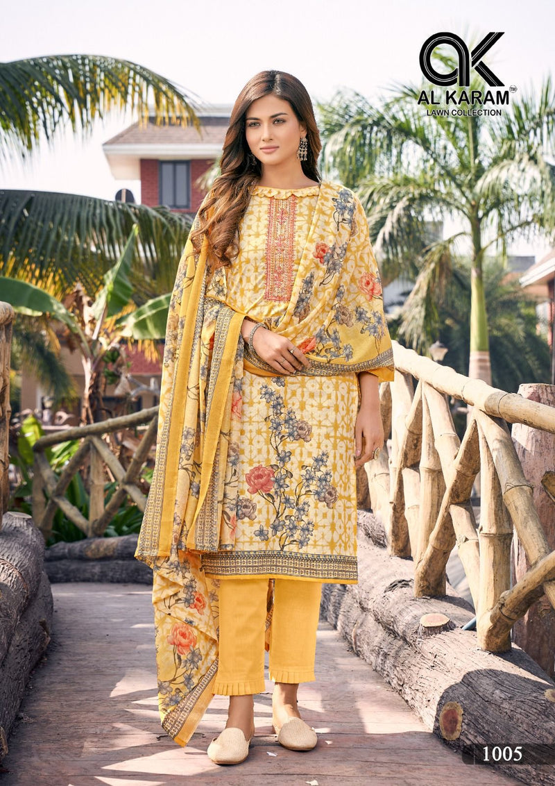 Al Karam Shanaya Embroidered Collection With Neck Embroidery Work Salwar Suit