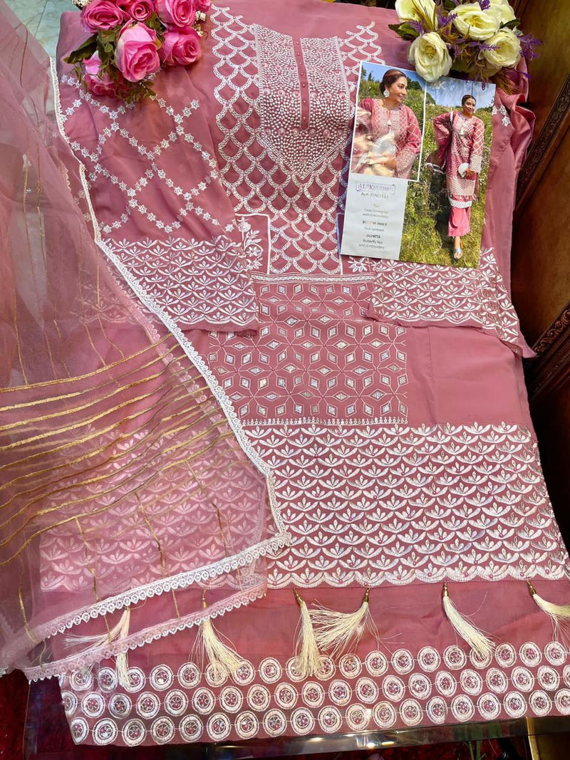 Al Khushbu D no 133 Georgette Heavy Embroidered Salwar Kameez