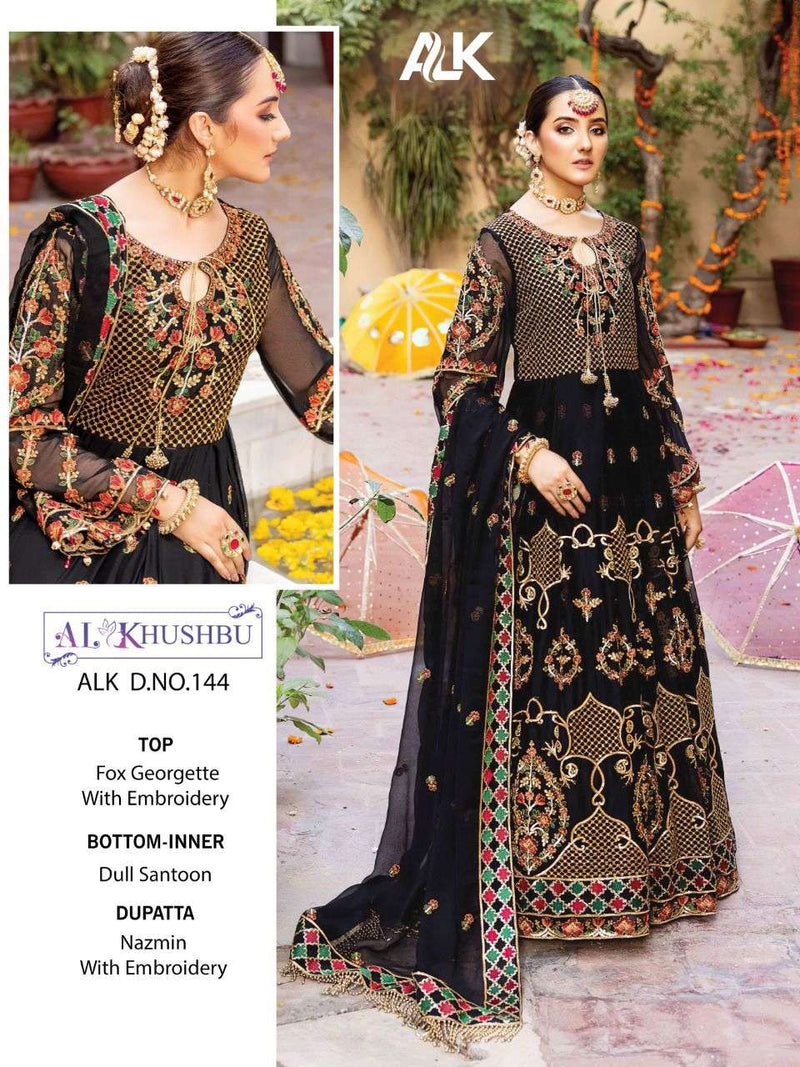 Al Khushbu Dno 144 Georgette Heavy Embroidered Work Salwar Suit