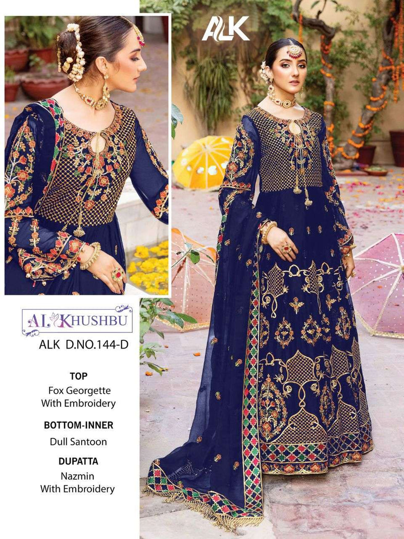 Al Khushbu Dno 144 Georgette Heavy Embroidered Work Salwar Suit