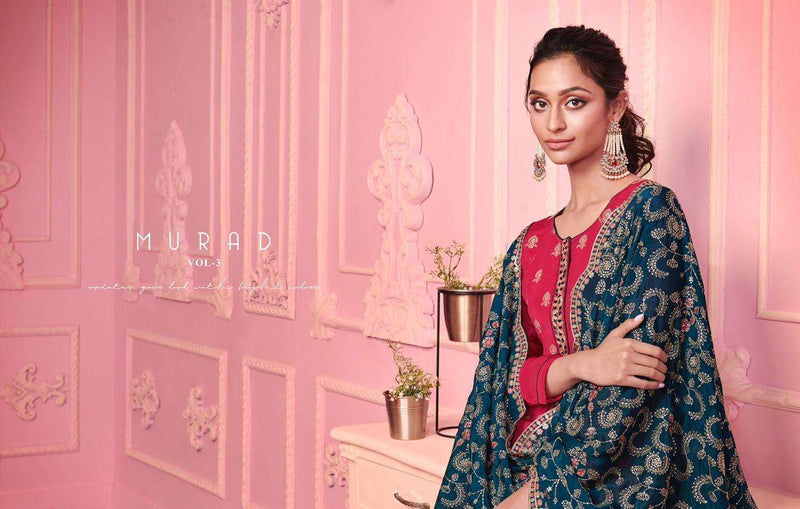 Alizeh Suit Presents By Murad Vol 3 Georgette With Embroidery Work Wedding Wear Salwar Suits