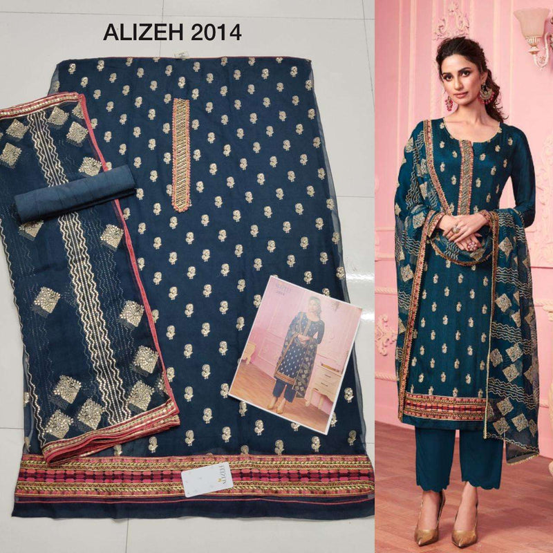 Alizeh Suit Presents By Murad Vol 3 Georgette With Embroidery Work Wedding Wear Salwar Suits