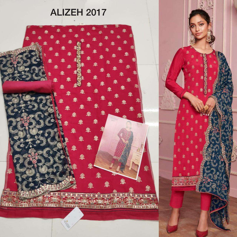 Alizeh Suit Presents By Murad Vol 3 Georgette With Embroidery Work Wedding Wear Salwar Suits
