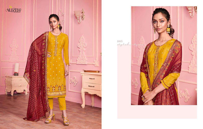Alizeh Suit Presents By Murad Vol 3 Georgette With Embroidery Work Wedding Wear Salwar Suits