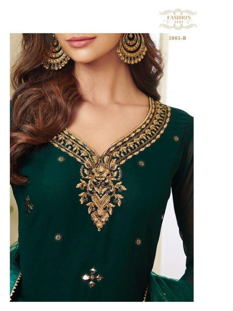 Alizeh Zaida Vol 4 Georgette Colorful Sharara Partywear Salwar Kameez