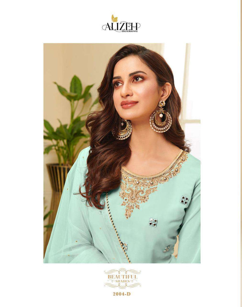 Alizeh Zaida Vol 4 Georgette Colorful Sharara Partywear Salwar Kameez