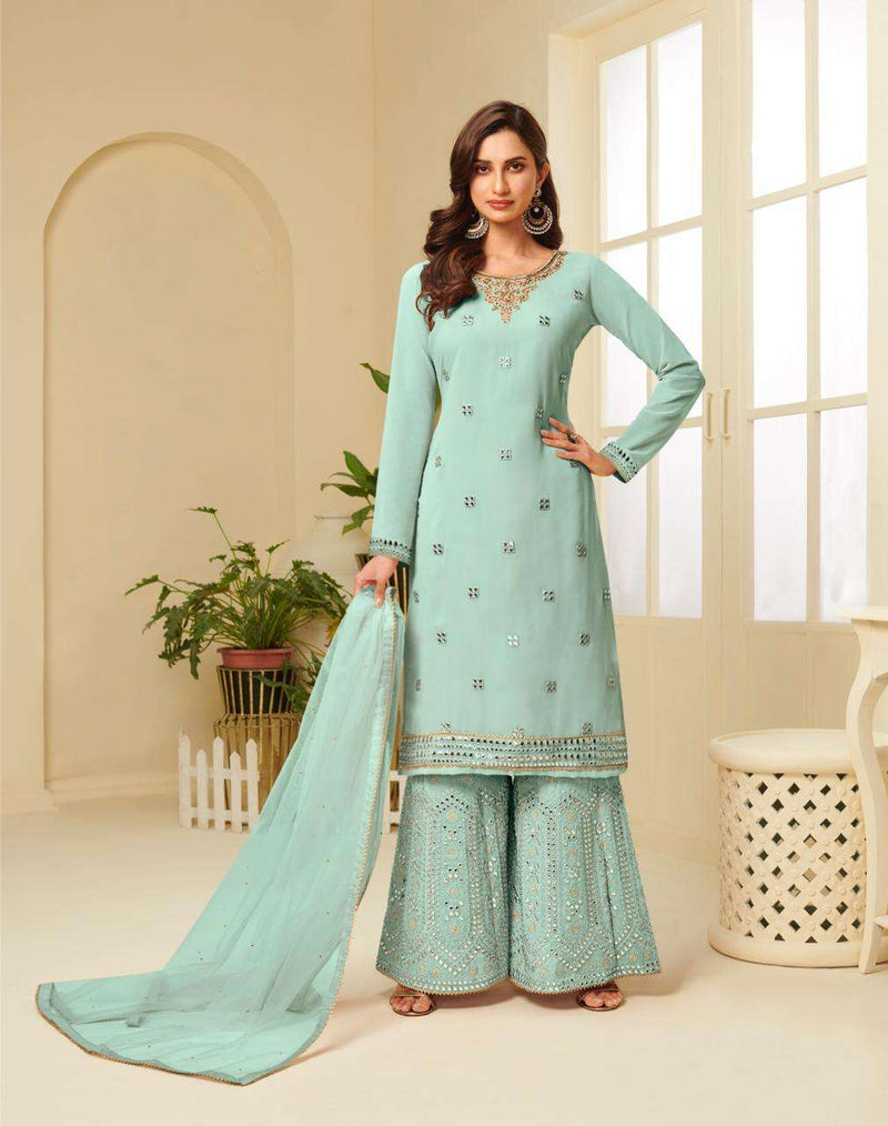 Alizeh Zaida Vol 4 Georgette Colorful Sharara Partywear Salwar Kameez