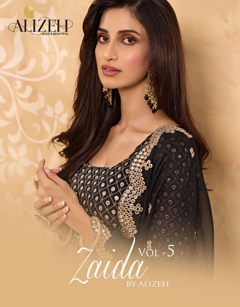Alizeh Zaida Vol 5 Pure Georgette Heavy Embroidered Work Salwar Kameez