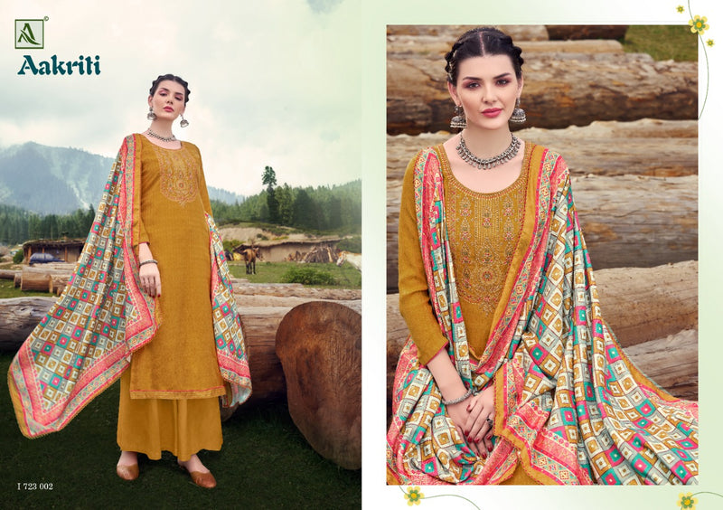 Alok Suit Aakriti Pure Pashmina Self Embroidery Work Salwar Kameez