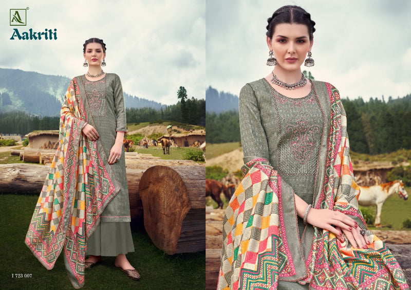 Alok Suit Aakriti Pure Pashmina Self Embroidery Work Salwar Kameez