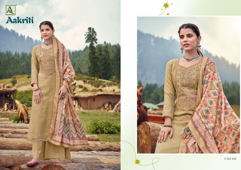Alok Suit Aakriti Pure Pashmina Self Embroidery Work Salwar Kameez