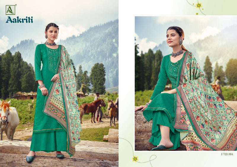 Alok Suit Aakriti Pure Pashmina Self Embroidery Work Salwar Kameez