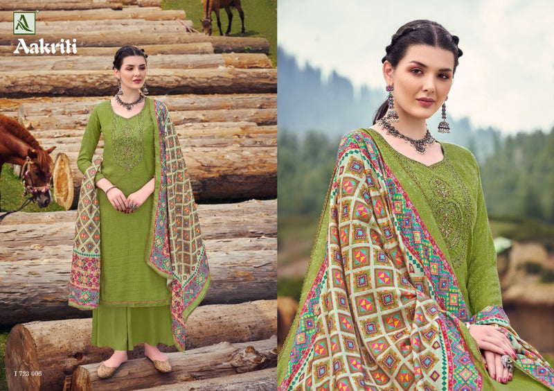 Alok Suit Aakriti Pure Pashmina Self Embroidery Work Salwar Kameez