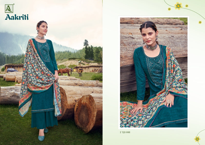 Alok Suit Aakriti Pure Pashmina Self Embroidery Work Salwar Kameez