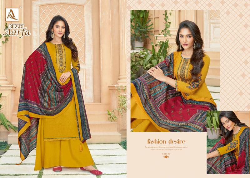 Alok Suit Aarfa Jam Cotton Self Embroidery Diamond Work Salwar Kameez