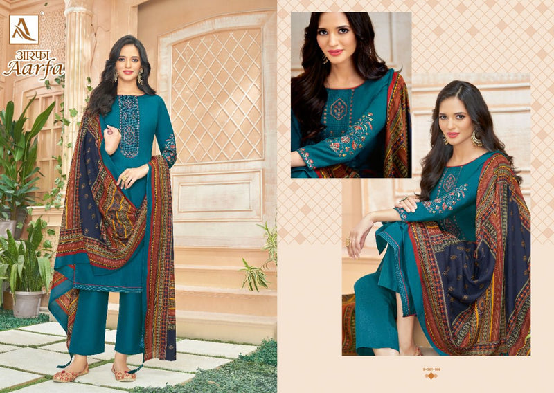 Alok Suit Aarfa Jam Cotton Self Embroidery Diamond Work Salwar Kameez