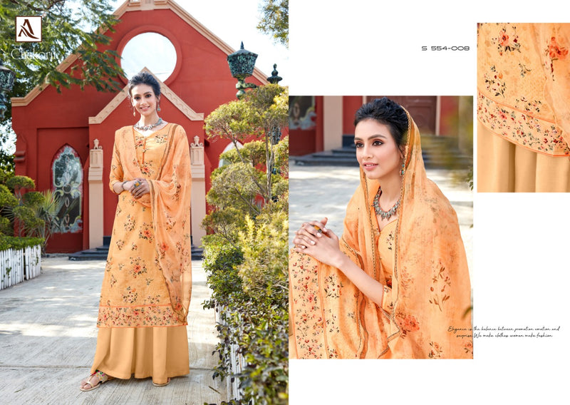 Alok Suit Chakori Pure Jam Cotton Self Embroidery Work Digital Print Salwar Suit