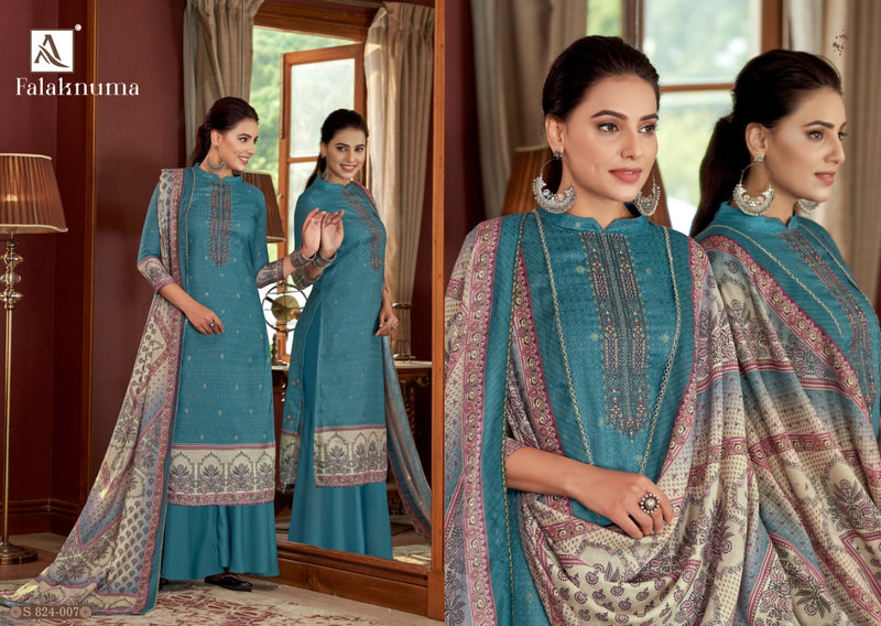 Alok Suit Falaknuma Pure Wool Pashmina Digital Print Heavy Embroidered Salwar Suit