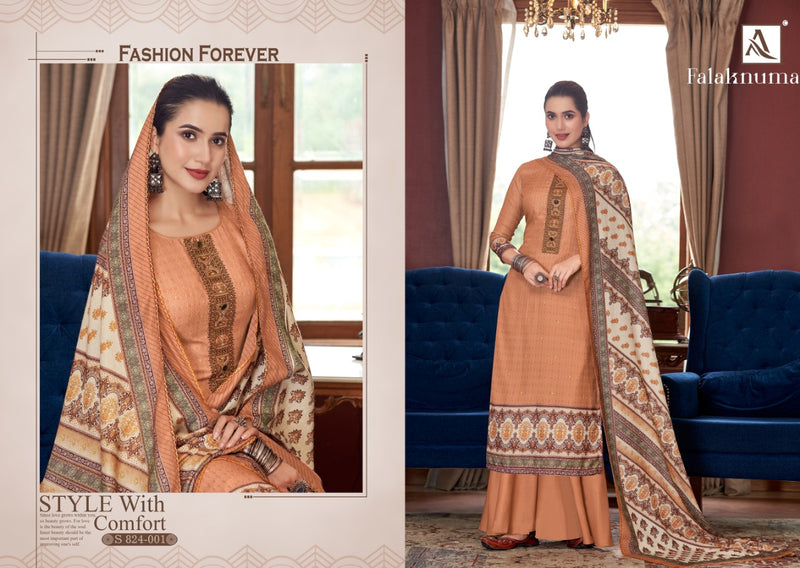 Alok Suit Falaknuma Pure Wool Pashmina Digital Print Heavy Embroidered Salwar Suit